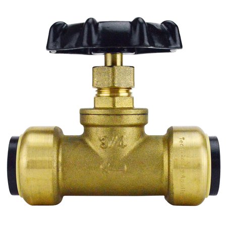 Tectite By Apollo 3/4 in. Brass Push-To-Connect Stop Valve with Drain FSBSV34WD